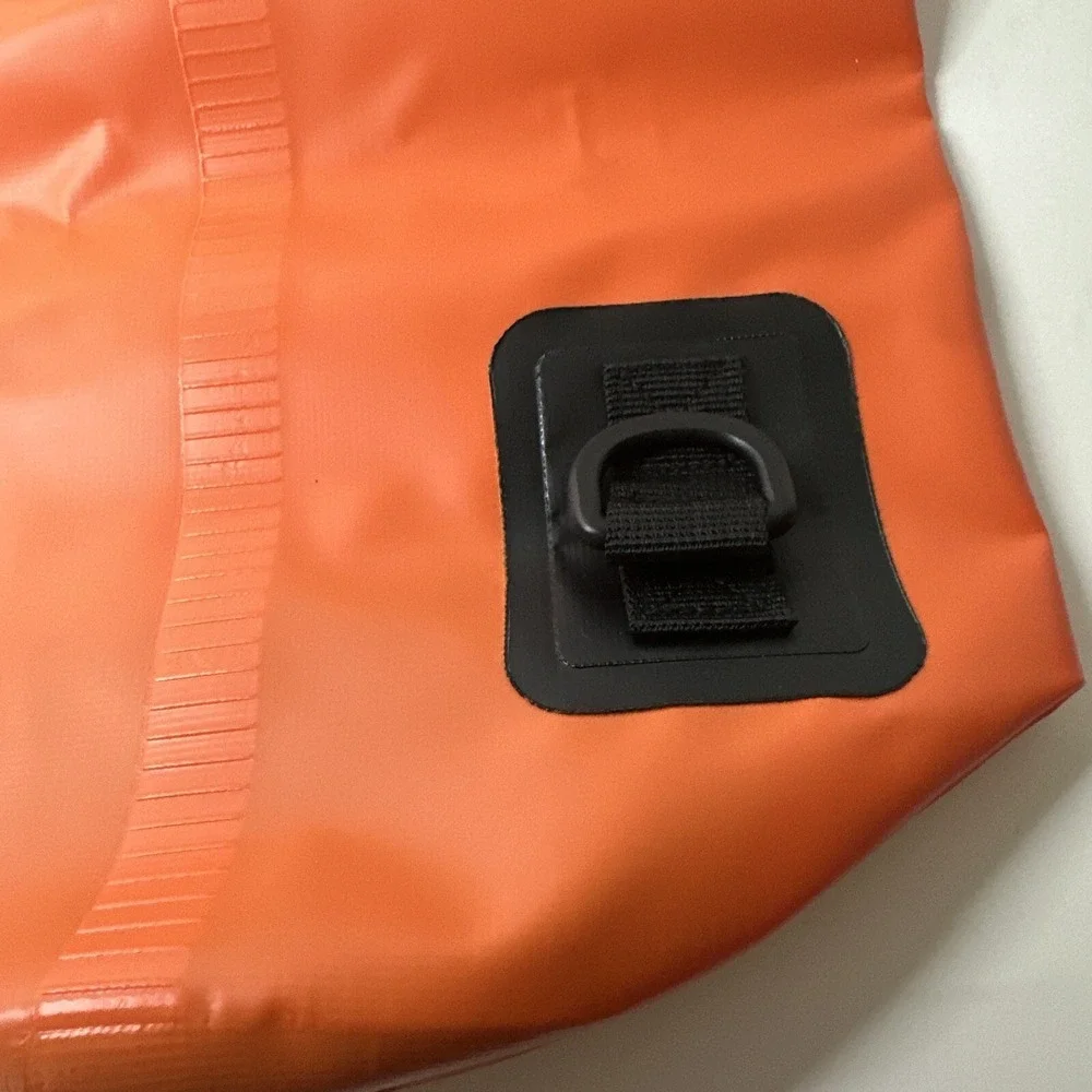 PISCIFUN Waterproof Dry Bag Backpack Orange Rubber Fishing Excellent Condition